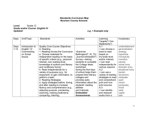 Core Standards-Writing - Bourbon County Schools