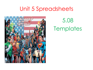 Unit 5 Spreadsheets