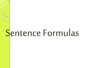 Sentence Structure Notes