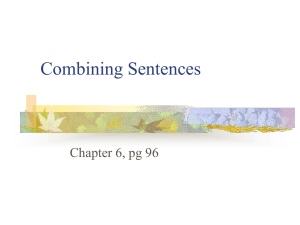 Combining Sentences Using Co
