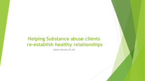 Helping substance abuse clients