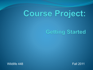 Course Project: Detailed Outline