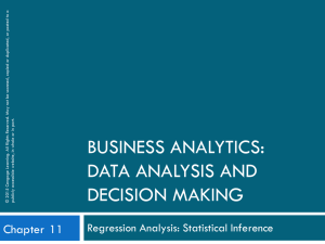 Regression Analysis: Statistical Inference