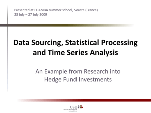 Data Sourcing, Statistical Processing and Time Series Analysis (long)