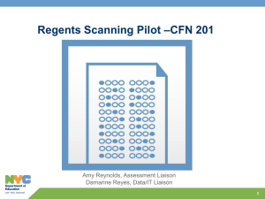 Regents Scanning Pilot CFN201 Presentation