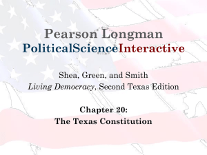 Chapter 20: The Texas Constitution