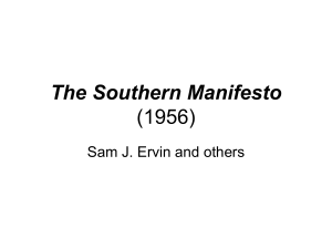The Southern Manifesto (1956)