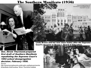 Sam J. Ervin and Others, The Southern Manifesto (1956)