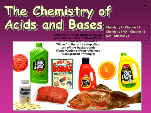 Acids and Bases - Solon City Schools