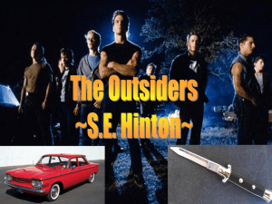 The Outsiders - Deptford Township Public Schools