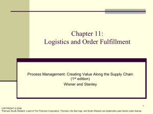 Logistics and Order Fulfillment