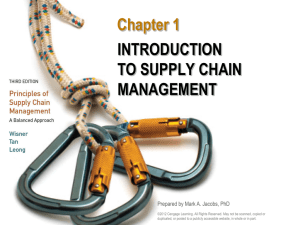 CHAPTER 1 INTRODUCTION TO SUPPLY CHAIN MANAGEMENT