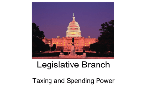 Congress Taxing and Spending PowerPoint
