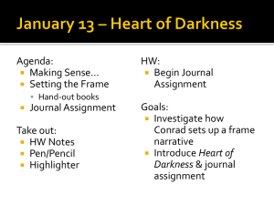 November 30 * Heart of Darkness