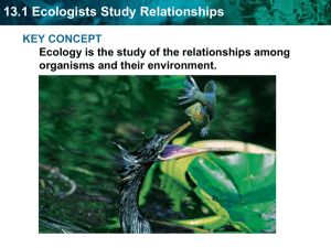 Introduction to Ecology Chapter 13-1