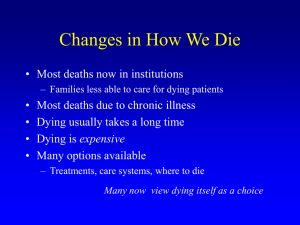 Changes in How We Die