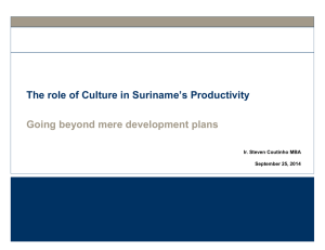Steven Coutinho – The role of Culture in Suriname's Productivity