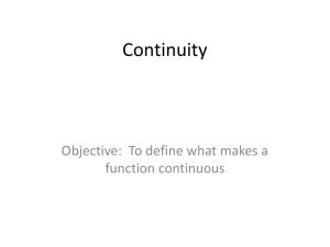 Continuity - Souderton Math