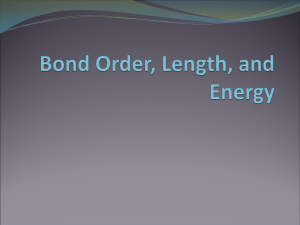 Bond Order - dimacleans