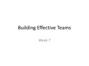 Week 7: Working in Teams