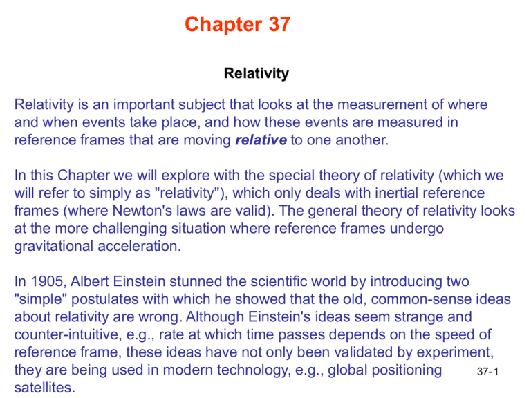 theory of relativity thesis