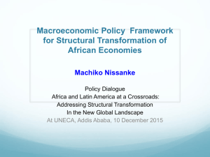 Macroeconomic Policy Framework for Structural Transformation of