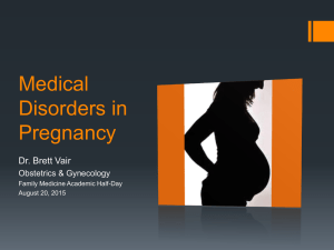 Medical Disorders in Pregnancy