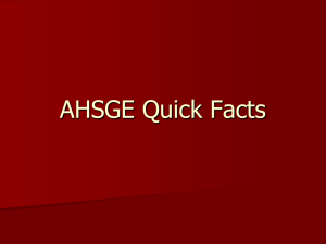 AHSGE Quick Facts - Mrs. Quarles' Webpage