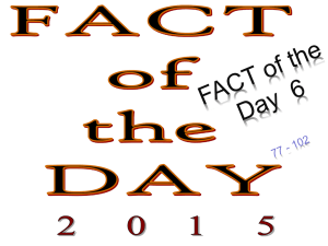 Facts of the Day 6. 77