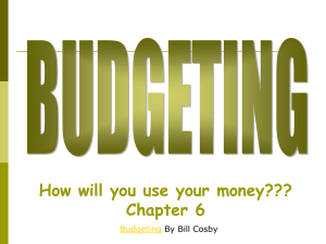 Budgeting PowerPoint