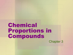 Chemical Proportions in Compounds