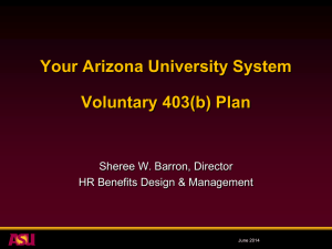403(b) Plan Design Presentation