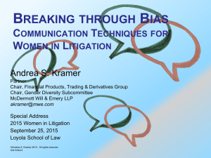 Breaking through Bias Communication Techniques for Women in