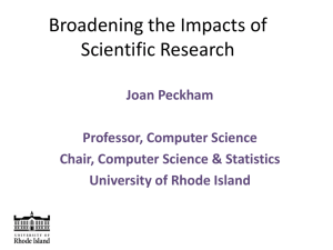 Peckham Slide Deck 1 - The Team for Research in Ubiquitous