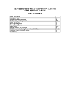 ap biology general course description