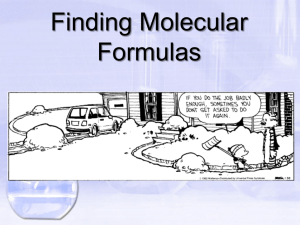 Day 68 Molecular Formulas