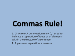 Commas Rule! - Trinity Classical School