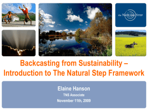 Natural Step Framework - Toronto Sustainability Speaker Series