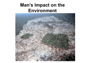 Man's Impact on the Environment