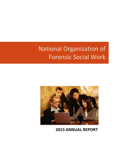 2015 annual report - National Organization of Forensic Social Work