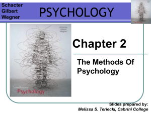 Ch.2 – Methods of Psychology