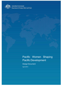 Pacific Women Design Process - Department of Foreign Affairs and