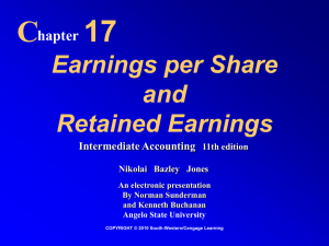 Earnings Per Share & Retained Earnings