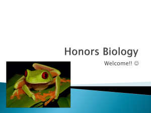 Honors Biology - Aurora City School District