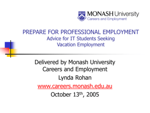 Slide 1 - Monash University