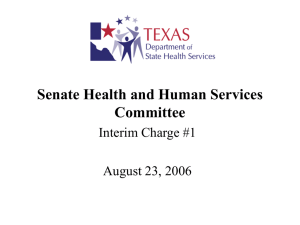 082306SenHHS - Texas Department of State Health Services