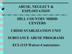 CLIENT ABUSE, NEGLECT & EXPLOITATION_2014 CURRICULUM