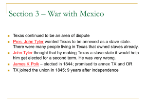 Section 3 – War with Mexico