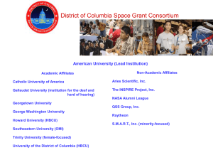 American University - National Council of NASA Space Grant Directors