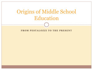 Origins of Middle School Education